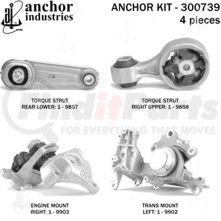300739 by ANCHOR MOTOR MOUNTS - 300739