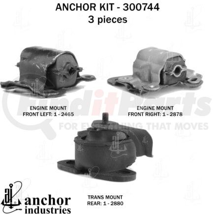 300744 by ANCHOR MOTOR MOUNTS - 300744