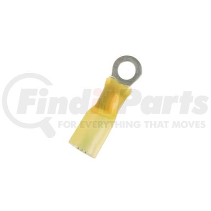 98190 by UNITED PACIFIC - Ring Terminal - 4 Pieces, Yellow, 12-10 AWG, 5/16" Stud, CS Heat Shrink