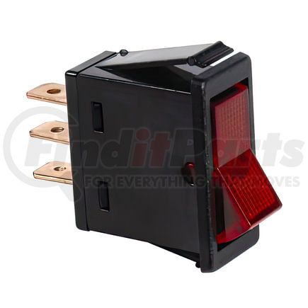 98293 by UNITED PACIFIC - Rocker Switch - Red, Illuminated, 12V, 20 AMP, On/Off, S.P.S.T.