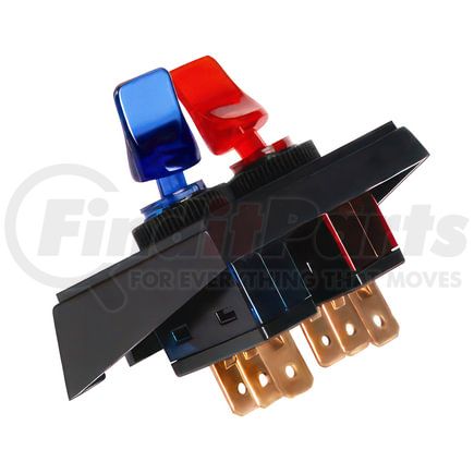 98357 by UNITED PACIFIC - Toggle Switch - Duckbill Type, Red and Blue, Illuminated, 12V, 20 AMP, On/Off, S.P.S.T.