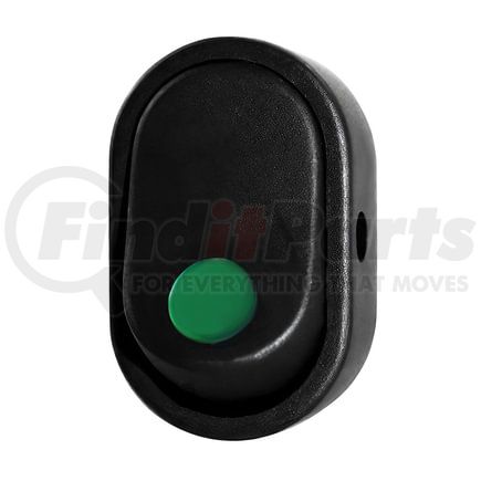 98365 by UNITED PACIFIC - Rocker Switch - Green, Illuminated, Oval, 12V, 16 AMP, 1/2" Dia., On/Off