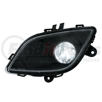 32902 by UNITED PACIFIC - Fog Light - Black, Single LED, Competition Series, Driver Side, for 2018-2022 Freightliner Cascadia