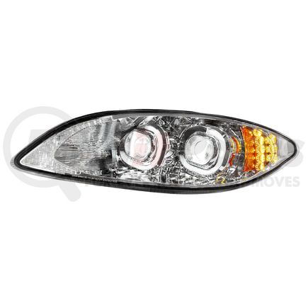 35867 by UNITED PACIFIC - Headlight Assembly - Driver Side, Chrome, LED, for 2006-2017 International Prostar