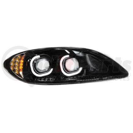 35870 by UNITED PACIFIC - Headlight - R/H, Blackout, LED, High/Low Beam, for 2006-2017 International Prostar