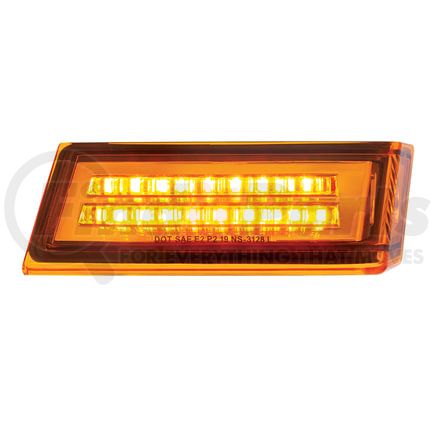 36001 by UNITED PACIFIC - Turn Signal Light - 35 LED, Sequential, Passenger Side, Amber LED/Amber Lens, for 2018-2023 Freightliner Cascadia