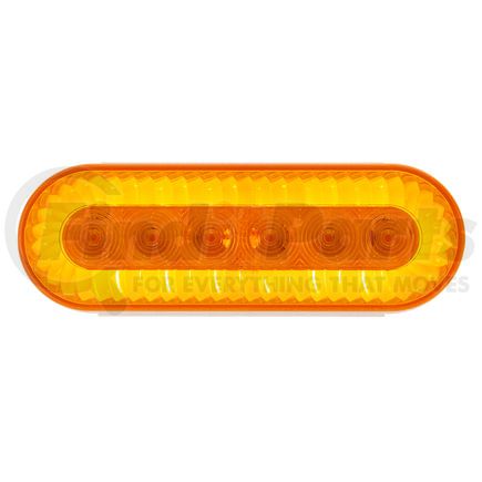 39219 by UNITED PACIFIC - Turn Signal Light - 20 LED, 6" Oval, Turbine Design, Amber LED/Amber Lens