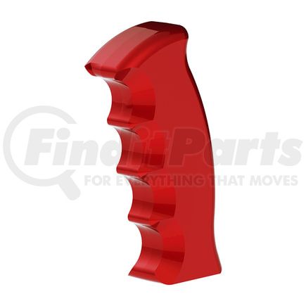 70810B by UNITED PACIFIC - Gearshift Knob - Red, Pistol Grip, Thread-On, 1/2"-13 Thread, Aluminum Casting