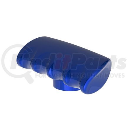 70817B by UNITED PACIFIC - Gearshift Knob - Blue, T-Shaped Grip, Aluminum, 1/2"-13 Thread-On