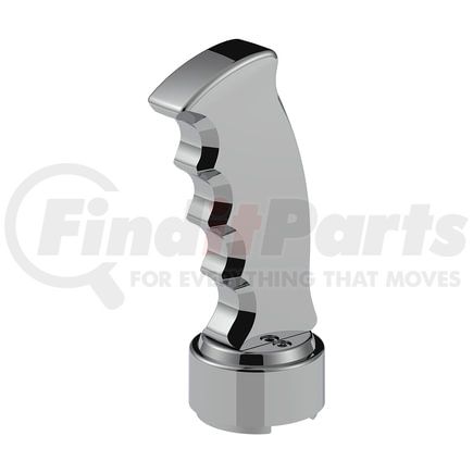 70831 by UNITED PACIFIC - Gearshift Knob - Aluminum, Thread-On, Pistol Grip, with Chrome 9/10 Speed Adapter, Chrome