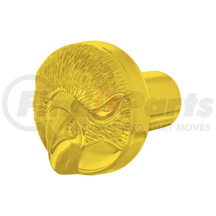 71050 by UNITED PACIFIC - Air Brake Valve Control Knob - Zinc Die-Cast, Eagle Design, Electric Yellow