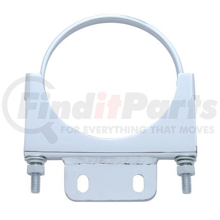 10286 by UNITED PACIFIC - Exhaust Clamp - 5", Chrome, Cab, for Peterbilt