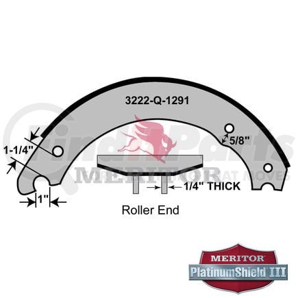 XSMA3124524Q by MERITOR - REMAN SHOE