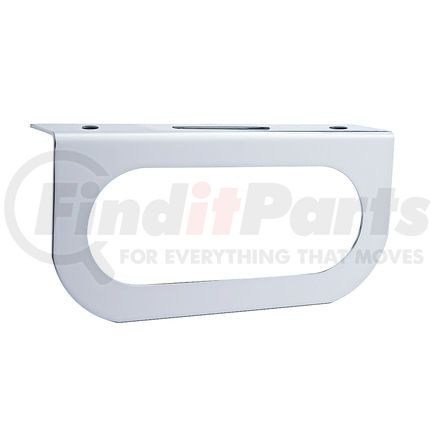 20401 by UNITED PACIFIC - Marker Light Mounting Bracket - Stainless, with One Oval Light Cut-Out