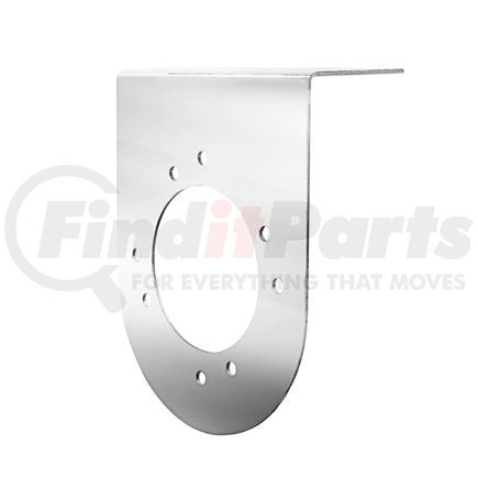 20461 by UNITED PACIFIC - Marker Light Mounting Bracket - Stainless Steel, with One 3" Light Cutout