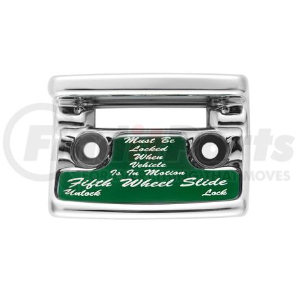 21021 by UNITED PACIFIC - Dash Switch Cover - Switch Guard, "Fifth Wheel", Green Sticker