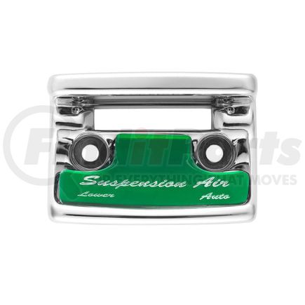 21027 by UNITED PACIFIC - Dash Switch Cover - Switch Guard, "Suspension Air", Green Sticker