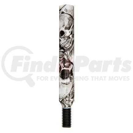 21938 by UNITED PACIFIC - Manual Transmission Shift Shaft Extension - 6", Skull Pattern