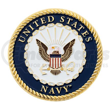 22976 by UNITED PACIFIC - Emblem - 1 3/4" U.S. Military Adhesive Metal Medallion, Navy