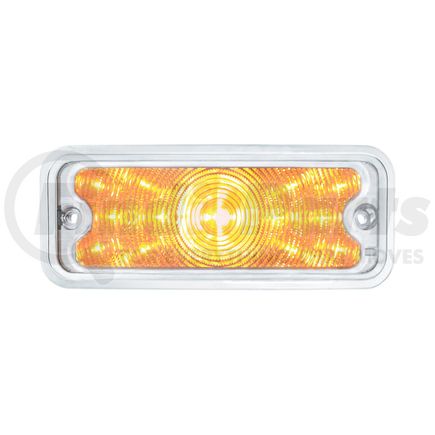 110964 by UNITED PACIFIC - Parking Light - 17 Amber LED, Front, Clear Lens, Driver Side, with Stainless Steel Trim, for 1973-1980 Chevy & GMC Truck