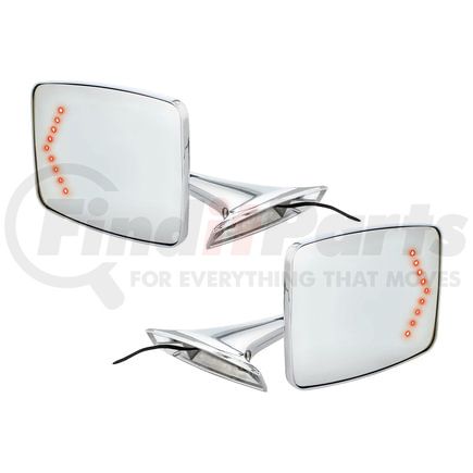 111111 by UNITED PACIFIC - Door Mirror - RH and LH, with LED Turn Signal, For 1973-1987 Chevy and GMC Truck