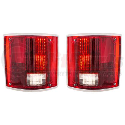 111112 by UNITED PACIFIC - Tail Light - RH and LH, 56 Red LEDs, 12 White LEDs for Back Up Light, with Trim