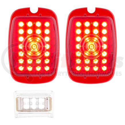 111121 by UNITED PACIFIC - Tail Light - RH and LH, 27 Sequential LEDs, For Chevrolet Cars (1937-38) Trucks (1940-53)