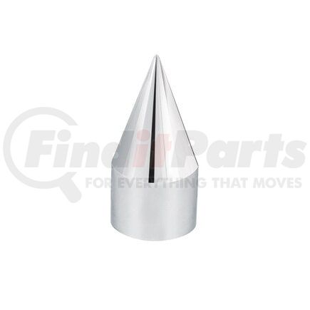 10007B by UNITED PACIFIC - Wheel Lug Nut Cover - 33mm x 4 1/8", Chrome, Plastic, Spike, Thread-On