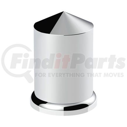 10011B by UNITED PACIFIC - Wheel Lug Nut Cover - 1.5" x 3", Chrome, Plastic, Pointed, Push-On