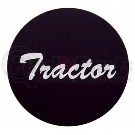 23010-2K by UNITED PACIFIC - Air Brake Control Valve Knob Sticker - "Tractor" Aluminum, Black