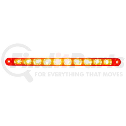 36827B by UNITED PACIFIC - Light Bar - 10 LED, Split Turn Function, Stop/Turn/Tail Light, Red LED/Red Lens, Red/Plastic Housing