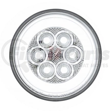 37008B by UNITED PACIFIC - Back Up Light - Bulk, 4" Round, 21 LED, White LED, Clear Lens, Glo Light