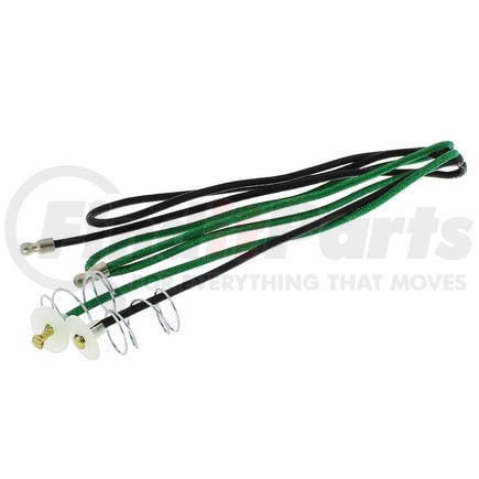 A1017 by UNITED PACIFIC - Pigtail - Black and Green Cloth, for Single Contact Sockets