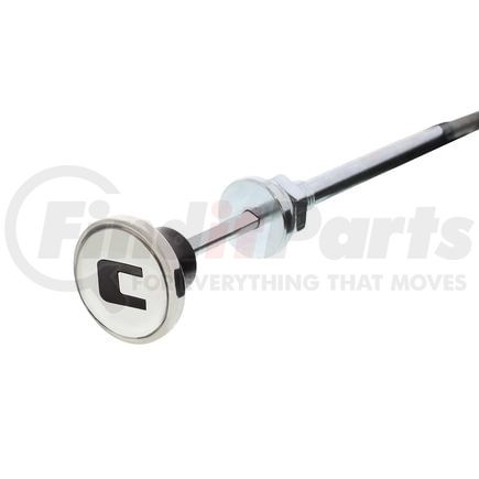 C475302 by UNITED PACIFIC - Carburetor Choke Cable - Stainless Steel, with Maroon Knob, for 1947-1953 Chevy Truck