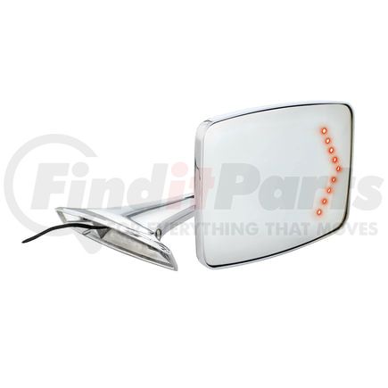 C738710-CVXLED by UNITED PACIFIC - Door Mirror - RH, Convex, Exterior, with LED Turn Signal, for 1973-1987 Chevy/GMC Truck