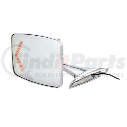 C738710-LED by UNITED PACIFIC - Door Mirror - LH, Exterior, with LED Turn Signal, for 1973-1987 Chevy/GMC Truck