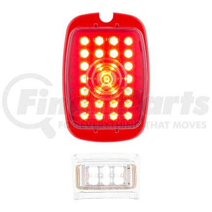 CTL4053LED-L by UNITED PACIFIC - Tail Light Lens - LH, 27 LED, for 37-38 Chevy Passenger Car / 40-53 Truck