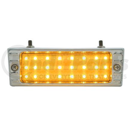 CPL4753A-AS by UNITED PACIFIC - Turn Signal/Parking Light - LED, Amber Lens, Front, with Polished Stainless Steel Bezel