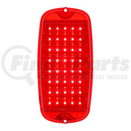 CTL6066FSLED by UNITED PACIFIC - Tail Light Lens - 40 LED, Red, for 1960-1966 Chevy and GMC Fleetside Truck