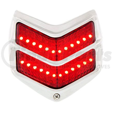 FTL4014LED by UNITED PACIFIC - Tail Light Assembly - 24 LED, with Black Housing & Stainless Steel Rim, for 1940 Ford Car