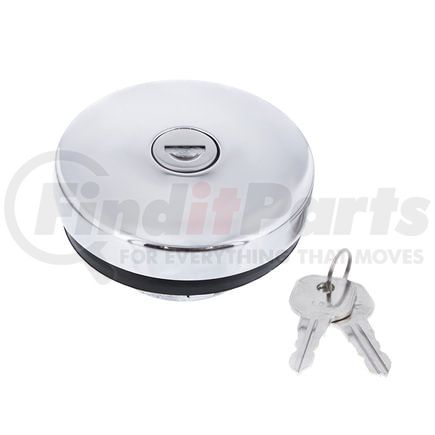 S1301 by UNITED PACIFIC - Fuel Tank Cap - Chrome, Vented Locking, with 2 Keys, for Various 1947-1971 Chevy and Ford Vehicles