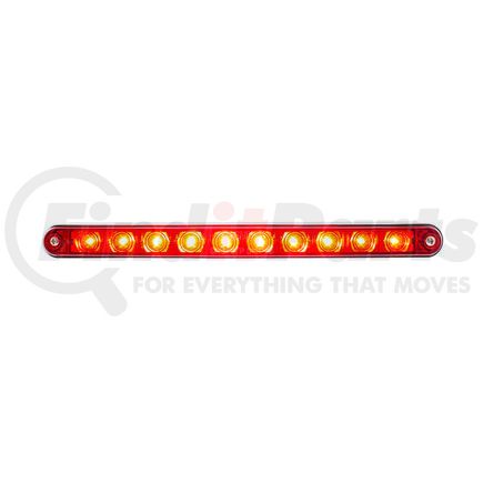 32778 by UNITED PACIFIC - Turn Signal Light - 10 LED 9" Split Turn Function Light Bar, with Bezel, Red LED/Red Lens