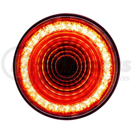 36654 by UNITED PACIFIC - Brake/Tail/Turn Signal Light - 24 LED 4" Mirage, Red LED/Clear Lens