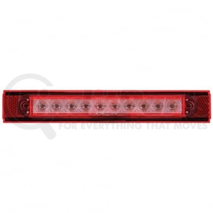 37167 by UNITED PACIFIC - Conspicuity Reflector Plate Light - 10 LED, with Red Reflector, Red LED/Clear Lens
