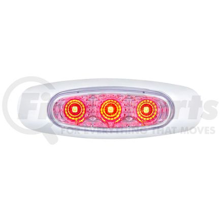 39312 by UNITED PACIFIC - Clearance/Marker Light - Red LED/Clear Lens, with Reflector, 5 LED