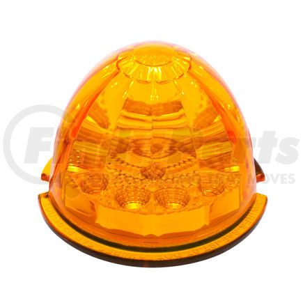 39349 by UNITED PACIFIC - Truck Cab Light - 17 LED, Reflector Watermelon Maze, Amber LED/Lens