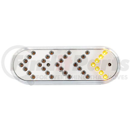 39477 by UNITED PACIFIC - Turn Signal Light - 35 LED, 6" Reflector Oval Sequential, Amber LED/Clear Lens