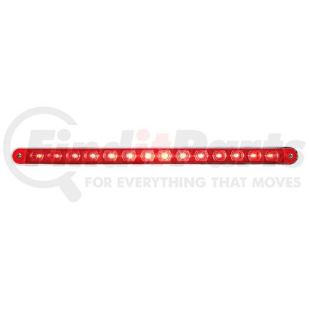 39607 by UNITED PACIFIC - Brake/Tail/Turn Signal Light - 14 LED 12", Bar, with Bezel, Red LED/Red Lens