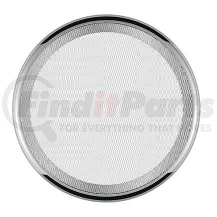 40917 by UNITED PACIFIC - Speaker Cover - Chrome, 7- 1/4", Round, Snap-On, for Various Peterbilt Models