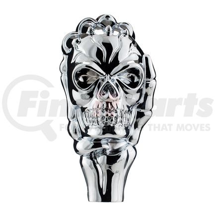 70681 by UNITED PACIFIC - Manual Transmission Shifter Knob - Chrome Skull, Speed, Universal Fit